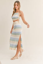 Load image into Gallery viewer, Striped Knit Cami and Midi Skirt Set