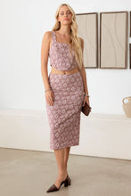 Load image into Gallery viewer, Floral Embroidered Top and Long Waist Skirt Set