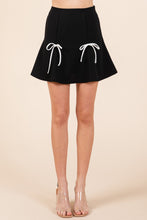 Load image into Gallery viewer, Two Bow Pleated Mini Skirt