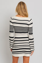 Load image into Gallery viewer, Boat Neck Bell Sleeve Sweater Dress