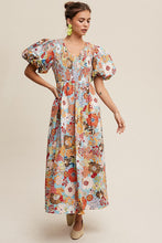 Load image into Gallery viewer, Flower Print Smocked Maxi Dress