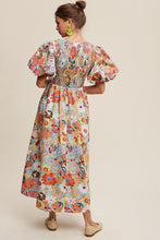 Load image into Gallery viewer, Flower Print Smocked Maxi Dress