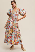 Load image into Gallery viewer, Flower Print Smocked Maxi Dress