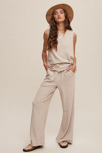 September Soft Knit Tank and Sweat Pant Set