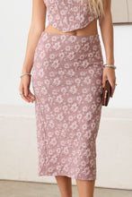 Load image into Gallery viewer, Floral Embroidered Top and Long Waist Skirt Set