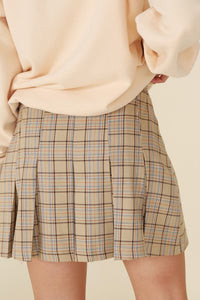 Perry Plaid Pleated Skirt