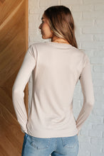 Load image into Gallery viewer, Basically Perfect Brushed Microfiber Tee in Sand Beige