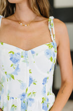 Load image into Gallery viewer, Bloomie Baby Tiered Dress in Ivory/Blue