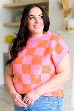 Load image into Gallery viewer, Dazzle Me Checkered Sequin Top