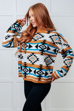 Load image into Gallery viewer, Desert Vibes Geometric Striped Sweater