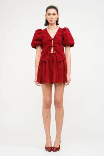 Carmin Velvet Blouse