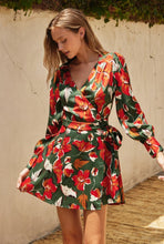 Load image into Gallery viewer, Autumn Floral Wrap Dress