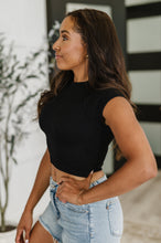 Load image into Gallery viewer, Halfway to Heaven Cropped Top in Black