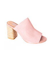 Load image into Gallery viewer, Helena Heeled Sandal in Blush Suede