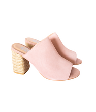 Load image into Gallery viewer, Helena Heeled Sandal in Blush Suede