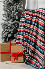 Load image into Gallery viewer, Holiday Fleece Blanket in Sweater Knit