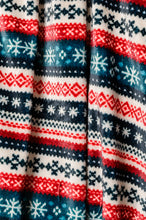 Load image into Gallery viewer, Holiday Fleece Blanket in Sweater Knit