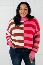 Load image into Gallery viewer, In Your Lane Color Blocked Stripe Sweater