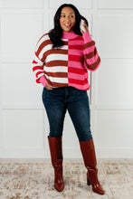 Load image into Gallery viewer, In Your Lane Color Blocked Stripe Sweater