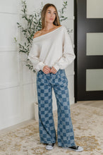 Load image into Gallery viewer, PREORDER: Please Detail Wide Leg Checkered Bottoms
