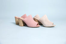 Load image into Gallery viewer, Helena Heeled Sandal in Blush Suede