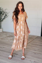 Load image into Gallery viewer, Trusting My Intuition Balloon Sleeve Dress in Camel