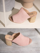 Load image into Gallery viewer, Helena Heeled Sandal in Blush Suede