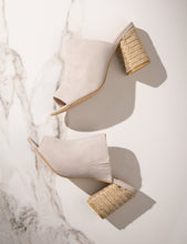 Load image into Gallery viewer, Helena Heeled Sandal in Ice Suede