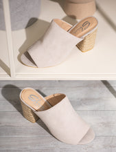 Load image into Gallery viewer, Helena Heeled Sandal in Ice Suede