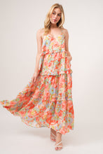 Load image into Gallery viewer, Feyre Floral Ruffled Tiered Maxi Cami Dress