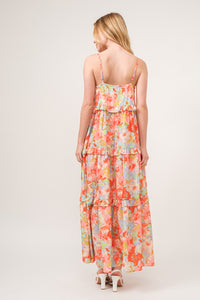 Feyre Floral Ruffled Tiered Maxi Cami Dress